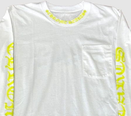 크롬하츠 레터 프린트 화이트 긴팔 크루넥 티셔츠 캐주얼 티 CH-8870995 Purchase 크롬하츠 레터 프린트 화이트 긴팔 크루넥 티셔츠 캐주얼 티 CH-8870995