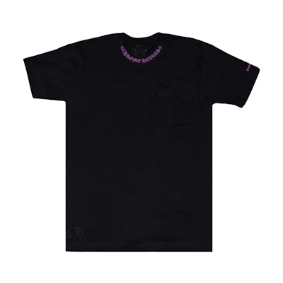 Chrome Hearts Letter Print Crewneck T-Shirt Black Casual Short Sleeve Tee CH-554812