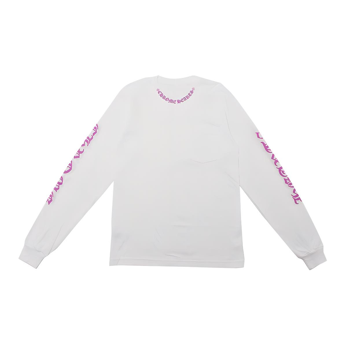 Chrome Hearts Letter Printed Crewneck Long Sleeve Sweatshirt Unisex White 035-067971