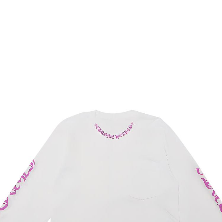 Cheap Chrome Hearts Letter Printed Crewneck Long Sleeve Sweatshirt Unisex White 035-067971