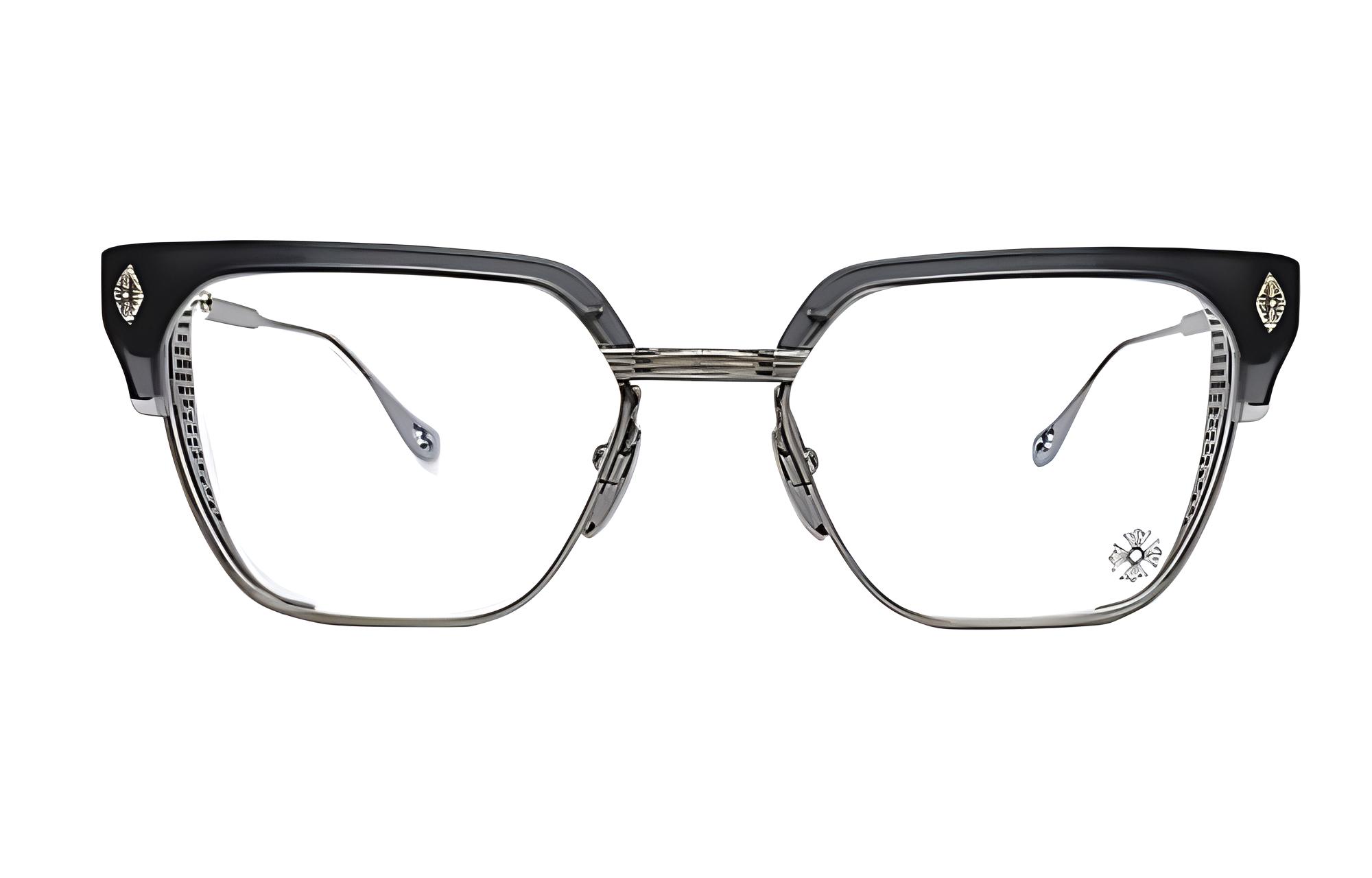 Chrome Hearts LGMA Matte Graphite/Gunmetal Retro Square Optical Frame Unisex LGMA-MGR/GM