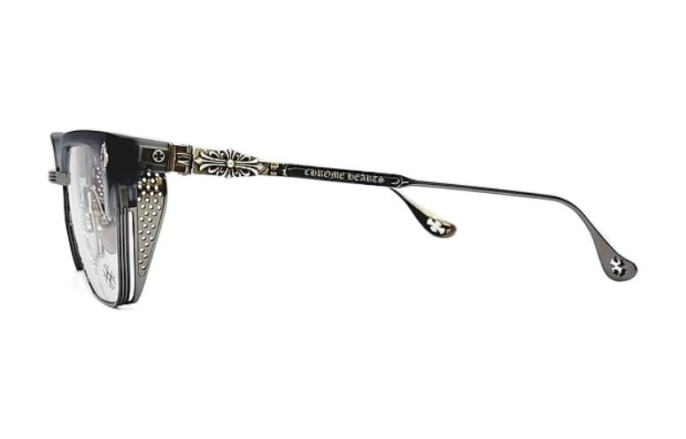 Chrome Hearts LGMA Matte Graphite/Gunmetal Retro Square Optical Frame Unisex LGMA-MGR/GM 圖 3