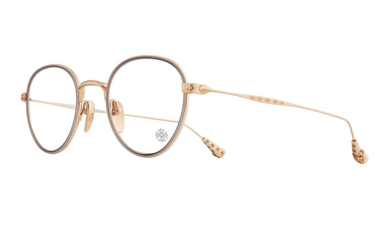 Chrome Hearts Lightweight Cross Design Round Alloy Optical Frames Unisex BONE PRONE IV 圖 7