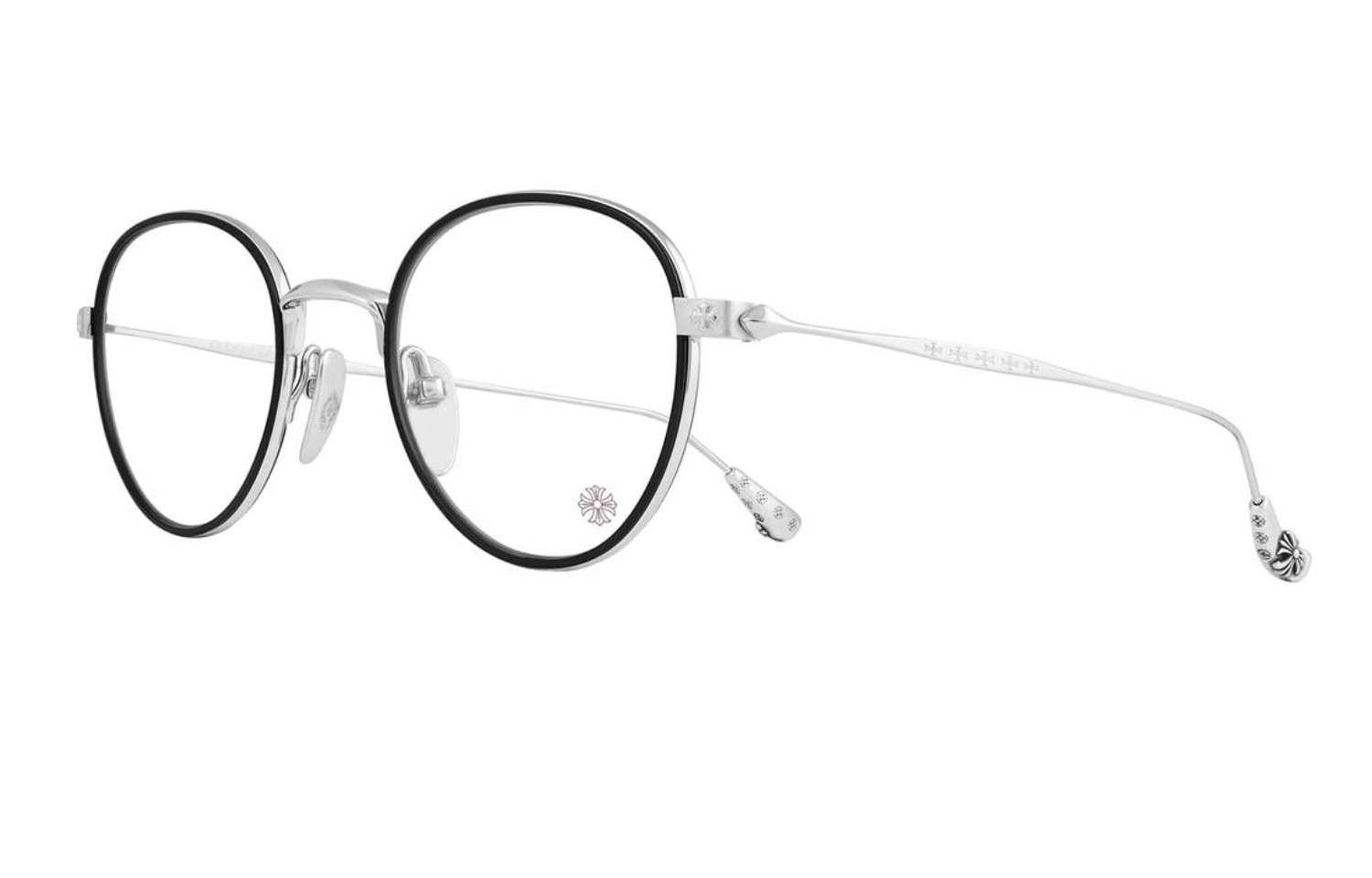 Chrome Hearts Lightweight Cross Design Round Alloy Optical Frames Unisex BONE PRONE IV 圖 8