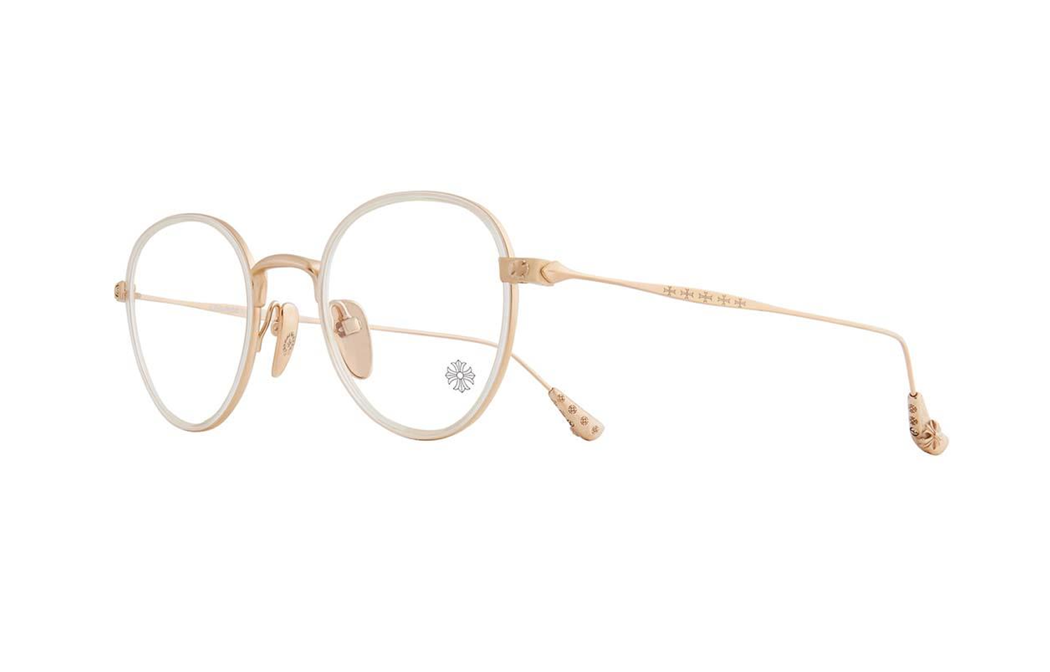 Chrome Hearts Lightweight Cross Design Round Alloy Optical Frames Unisex BONE PRONE IV 圖 9