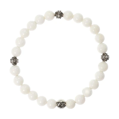 Chrome Hearts Logo 925 Silver Bracelet Unisex Couple Style White. 2705