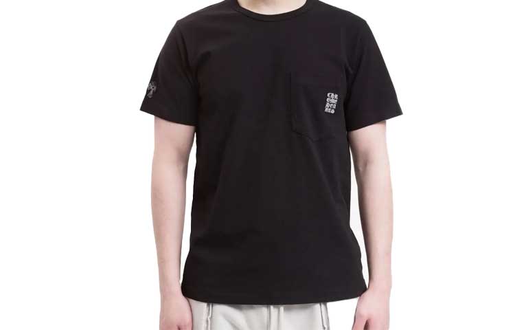 Chrome Hearts Logo Embroidered Crew Neck Short Sleeve T-Shirt Black () CH-20231745