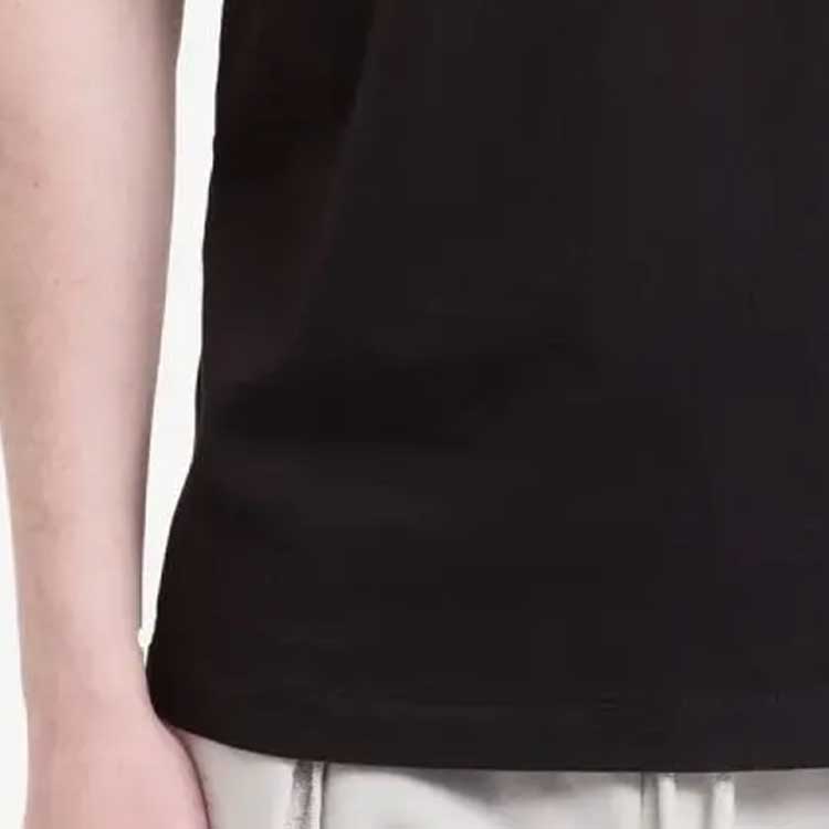 Cheap Camiseta Negra Chrome Hearts Logo Bordado Cuello Redondo Manga Corta CH-20231745