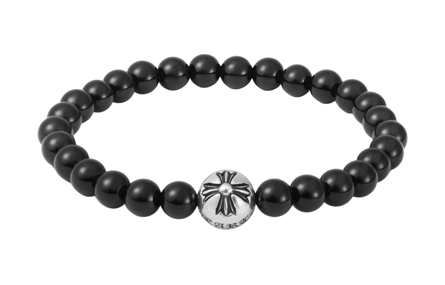 Order Pulsera Unisex Plata 925 Chrome Hearts Negra Estilo Pareja Grabado Logo. 2284