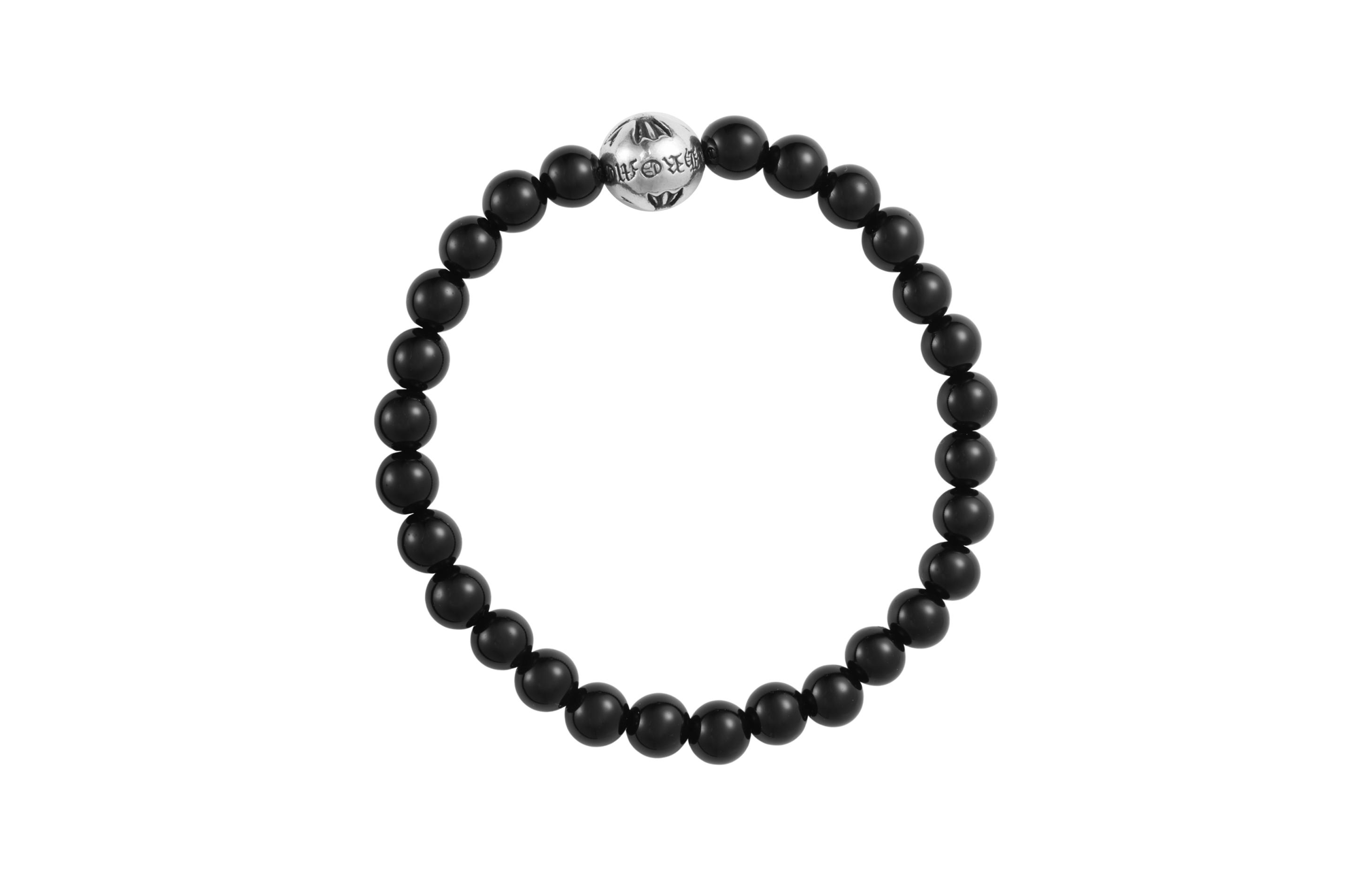 Lookbook Pulsera Unisex Plata 925 Chrome Hearts Negra Estilo Pareja Grabado Logo. 2284