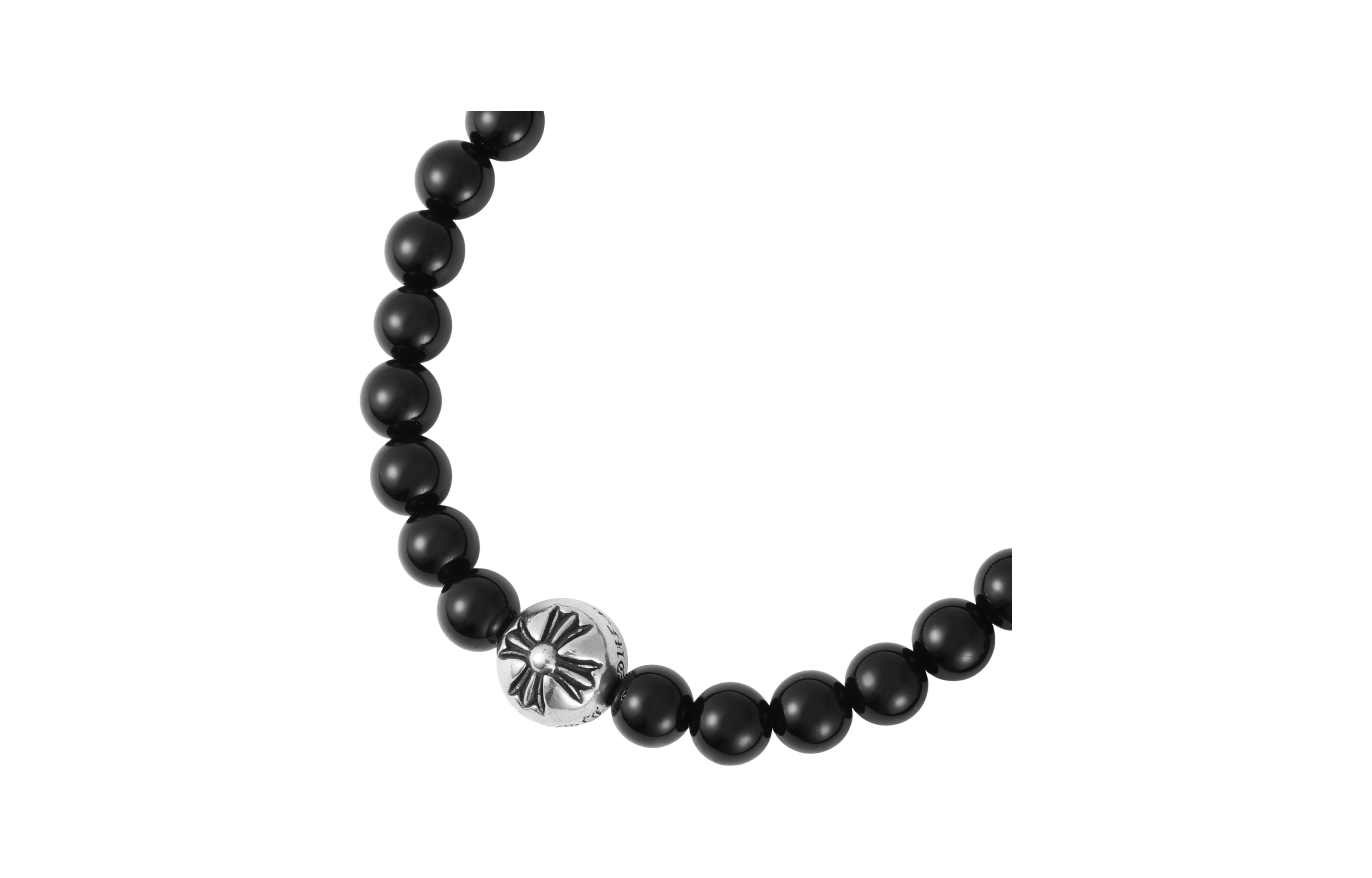 Shop Pulsera Unisex Plata 925 Chrome Hearts Negra Estilo Pareja Grabado Logo. 2284