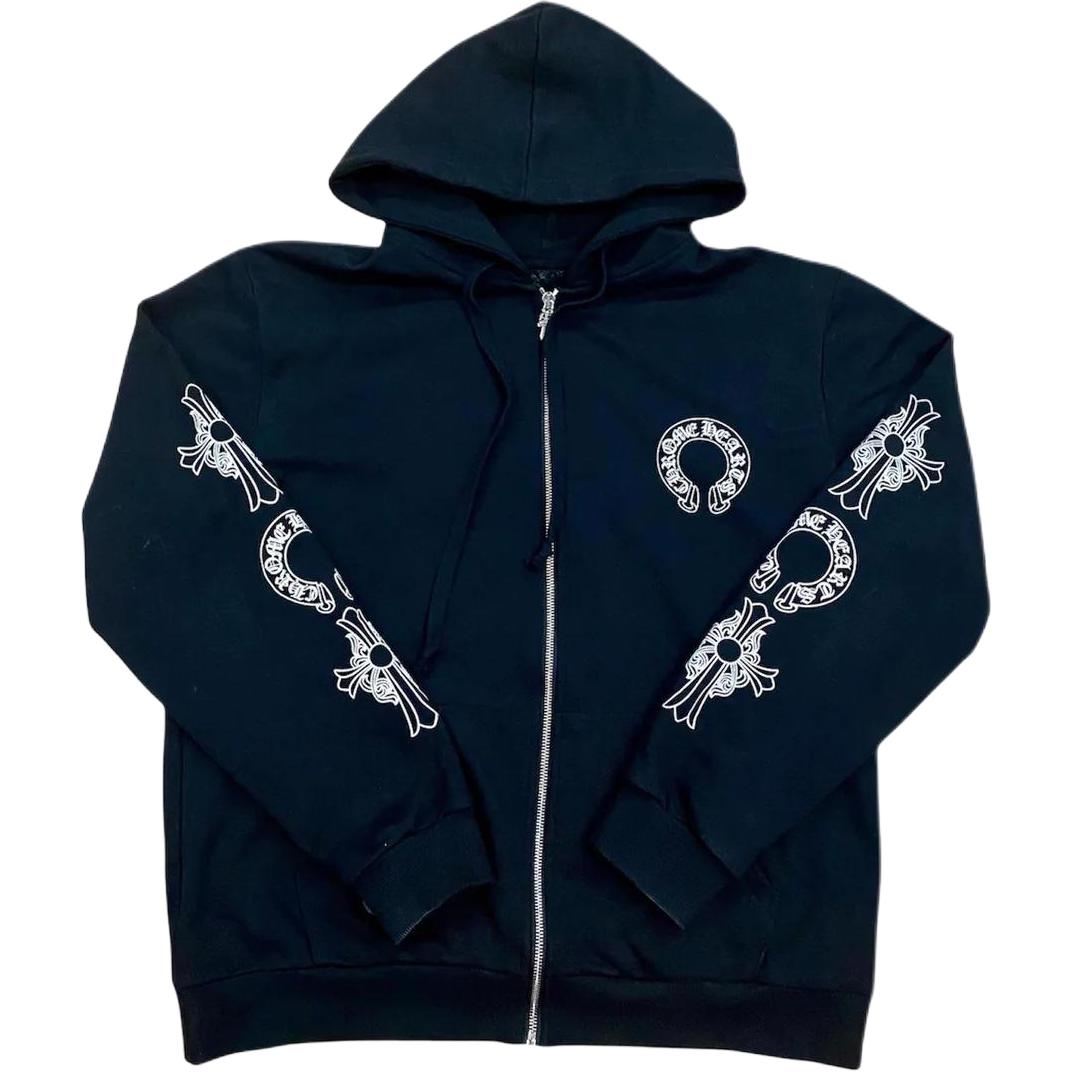 Chrome Hearts Logo Graphic Hoodie Jacket for Men CH-000083