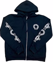 Chrome Hearts Logo Graphic Hoodie Jacket for Men CH-000083 Chrome Hearts Logo Graphic Hoodie Jacket for Men CH-000083