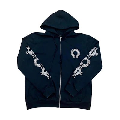Chrome Hearts Logo Graphic Hoodie Jacket for Men CH-000083