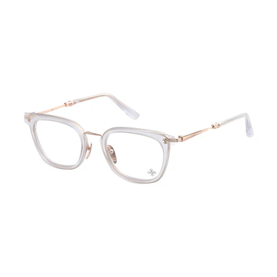 Chrome Hearts Logo Grey Rectangle Optical Glasses Unisex Couples Frame STRAPADICTOME CRYS GP