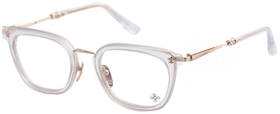 クロムハーツ ロゴ グレー 四角形 メガネ ユニセックス カップル用 フレーム STRAPADICTOME CRYS GP Order クロムハーツ ロゴ グレー 四角形 メガネ ユニセックス カップル用 フレーム STRAPADICTOME CRYS GP