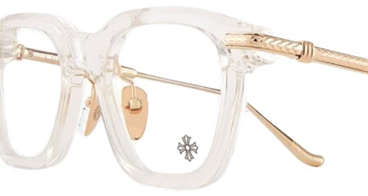 Chrome Hearts 金色不規則情侶款光學眼鏡 男女通用設計 CUMPTION-A-CRYS Shop Chrome Hearts 金色不規則情侶款光學眼鏡 男女通用設計 CUMPTION-A-CRYS