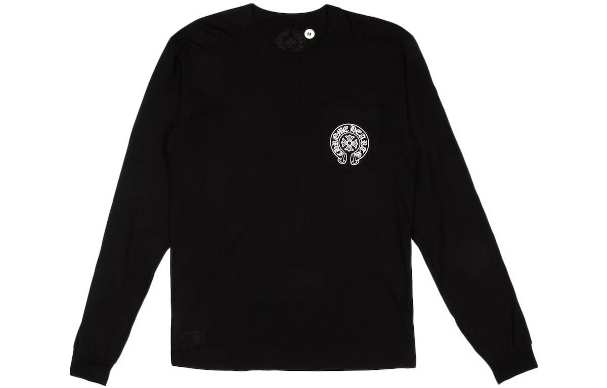 Chrome Hearts Logo Print Crewneck Long Sleeve Sweatshirt Black () CH-000038