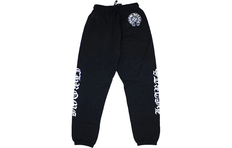 Order Chrome Hearts 標誌印花彈力抽繩針織運動長褲 黑色 CH-096