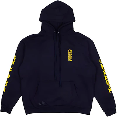 Chrome Hearts Logo Print Hoodie Blue Long Sleeve CH-152701 Buy Chrome Hearts Logo Print Hoodie Blue Long Sleeve CH-152701