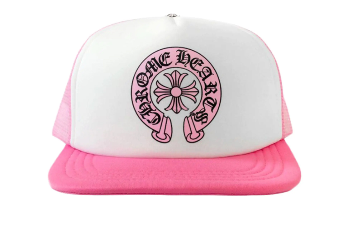 Chrome Hearts Logo Print Pink Baseball Cap Unisex Couple Style. CH-CAP-2023027