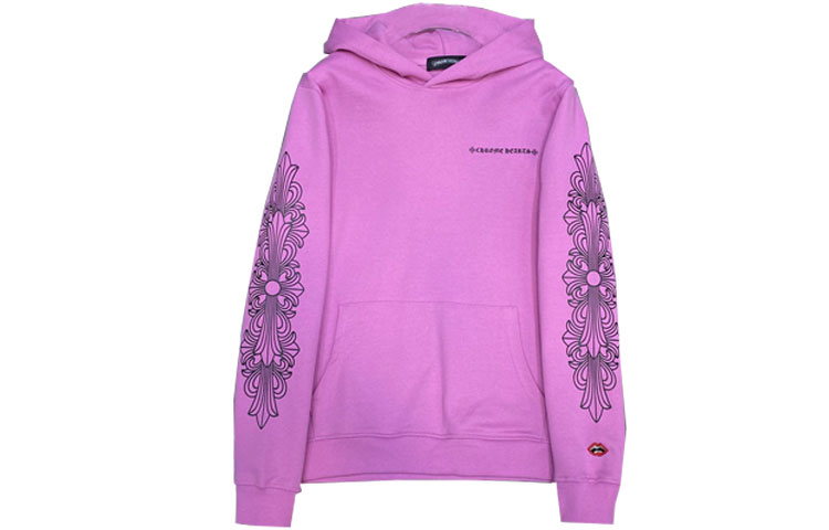 Chrome Hearts Logo Print Purple Hoodie Unisex Couple Style Pullover Sweater CH-20222154