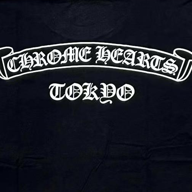 Shop Chrome Hearts Kaos Logo Tokyo Limited Unisex Hitam CH-024095383