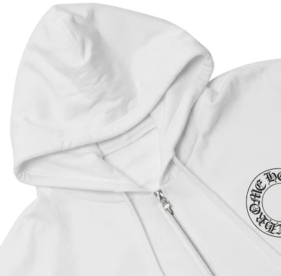 Chrome Hearts Logo Print Zip-Up Hoodie White Long Sleeve - CW-164227 Lookbook Chrome Hearts Logo Print Zip-Up Hoodie White Long Sleeve - CW-164227