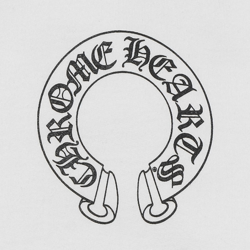 Shop Chrome Hearts Logo Print Zip-Up Hoodie White Long Sleeve - CW-164227