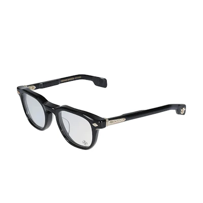 Chrome Hearts Logo Rectangular Metal Optical Glasses Unisex Couple Black. CHIRPCHIRP-BK-18KGP