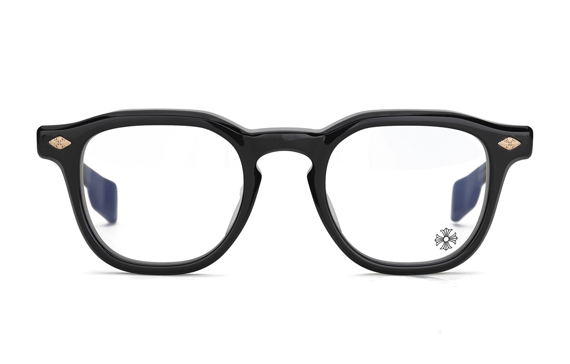 Chrome Hearts Logo Rectangular Metal Optical Glasses Unisex Couple Black. CHIRPCHIRP-BK-18KGP 圖 3