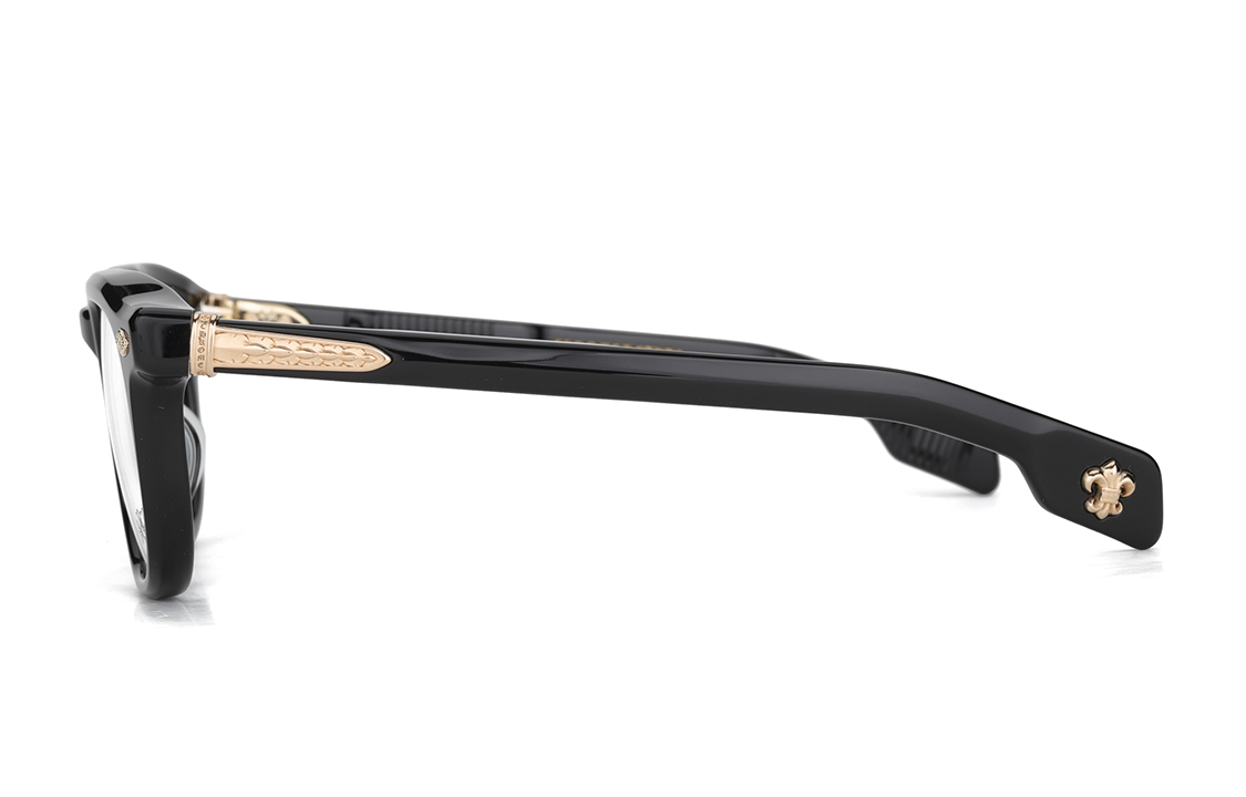 Chrome Hearts Logo Rectangular Metal Optical Glasses Unisex Couple Black. CHIRPCHIRP-BK-18KGP 圖 4