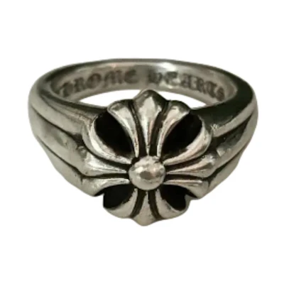 Chrome Hearts Logo Shaped Design Silver Ring - . ch-ch-pls