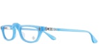 Buy Chrome Hearts 男士蓝色边框LOGO方形光学眼镜 EDUCUNTATION