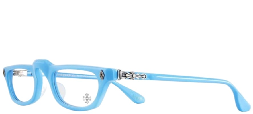 Chrome Hearts 男士蓝色边框LOGO方形光学眼镜 EDUCUNTATION Order Chrome Hearts 男士蓝色边框LOGO方形光学眼镜 EDUCUNTATION