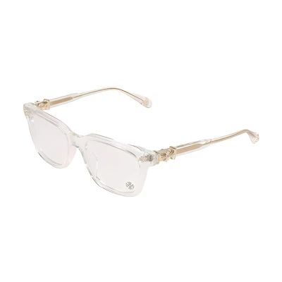 Chrome Hearts Logo Square Optical Glasses Gold Frame for Men CoxUckercrys