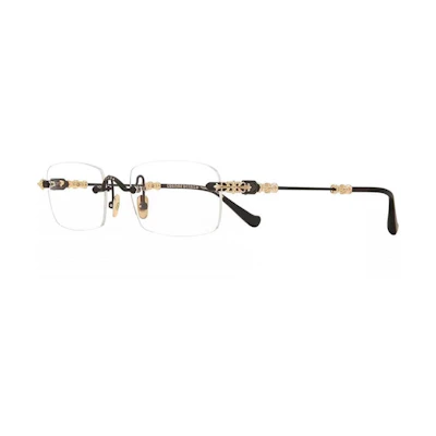 Chrome Hearts Logo Square Optical Glasses Unisex Black Frames PLIIS III