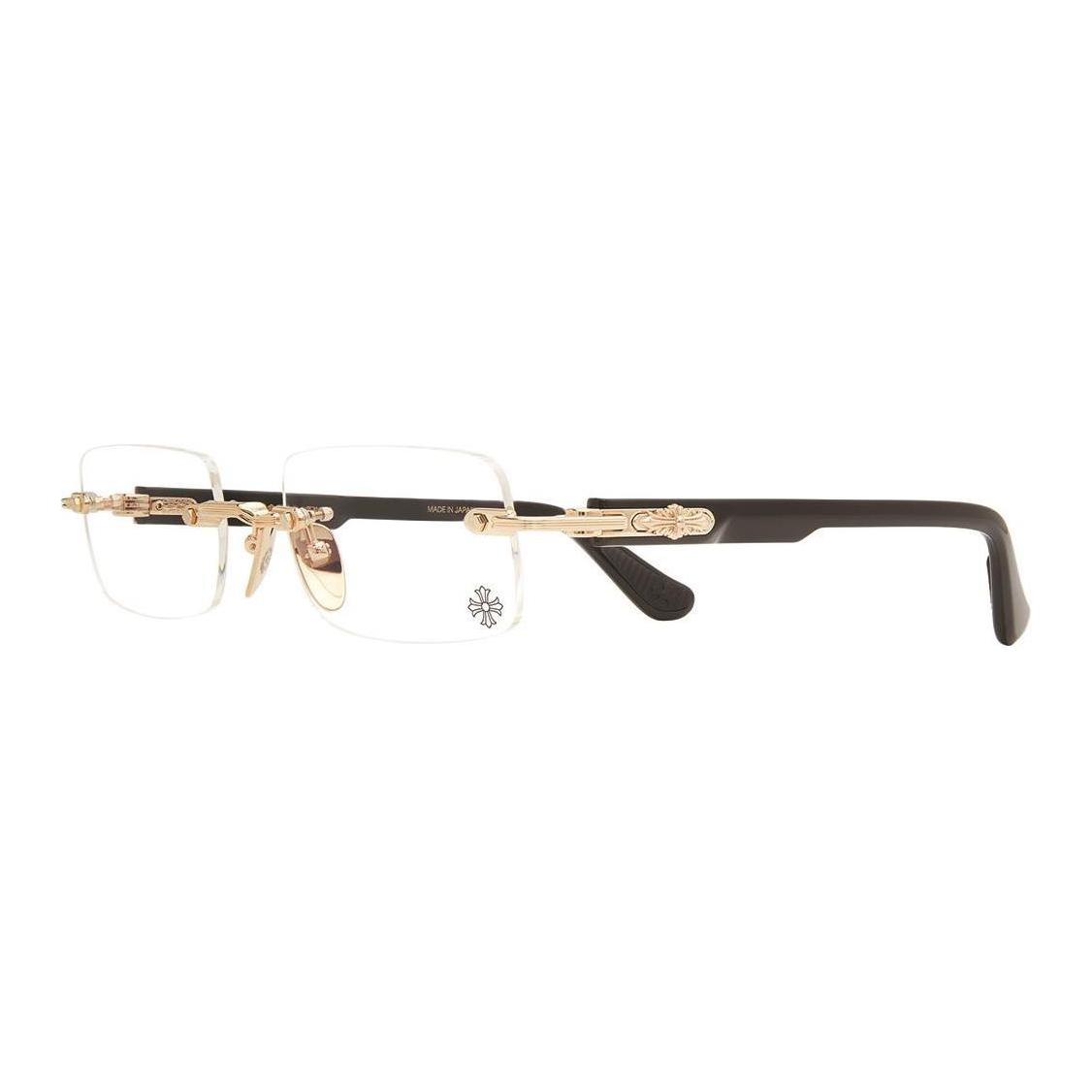 Chrome Hearts Logo Titanium Square Optical Glasses Unisex Black DEEP I GP BK P 54 21 146 圖 2
