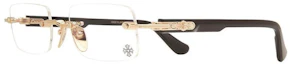 Order Chrome Hearts 鈦金框黑色方形光學眼鏡 男女適用 DEEP I GP BK P 54 21 146