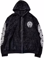 Chrome Hearts Logo Zip Hoodie Jacket Black CH-038-00036 Chrome Hearts Logo Zip Hoodie Jacket Black CH-038-00036