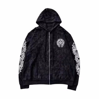 Chrome Hearts Logo Zip Hoodie Jacket Black CH-038-00036