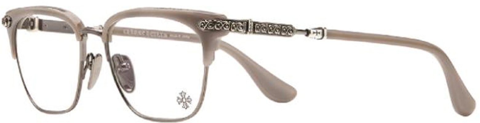 Chrome Hearts Kacamata Matte Grey Cross Frame Optical Unisex untuk Pasangan VERTICAL SMILE II BSG GM Buy Chrome Hearts Kacamata Matte Grey Cross Frame Optical Unisex untuk Pasangan VERTICAL SMILE II BSG GM