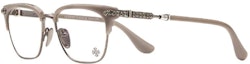 Order Chrome Hearts Kacamata Matte Grey Cross Frame Optical Unisex untuk Pasangan VERTICAL SMILE II BSG GM