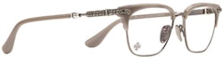 Lookbook Chrome Hearts Kacamata Matte Grey Cross Frame Optical Unisex untuk Pasangan VERTICAL SMILE II BSG GM