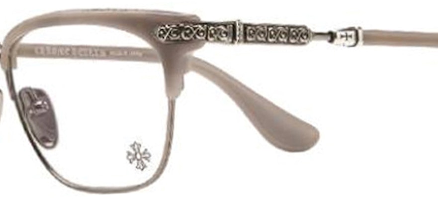 Chrome Hearts Kacamata Matte Grey Cross Frame Optical Unisex untuk Pasangan VERTICAL SMILE II BSG GM Shop Chrome Hearts Kacamata Matte Grey Cross Frame Optical Unisex untuk Pasangan VERTICAL SMILE II BSG GM