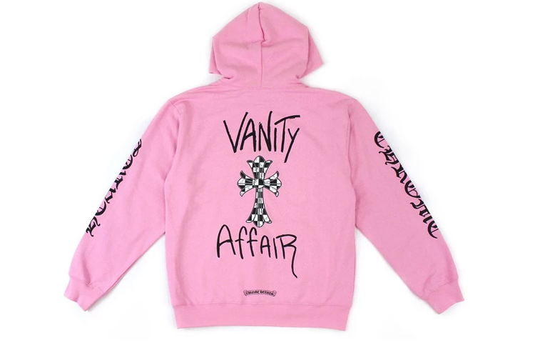 Chrome Hearts Matty Boy "Vanity Affair" Pink Kanji Letter Print Long Sleeve Hoodie Unisex CH-069