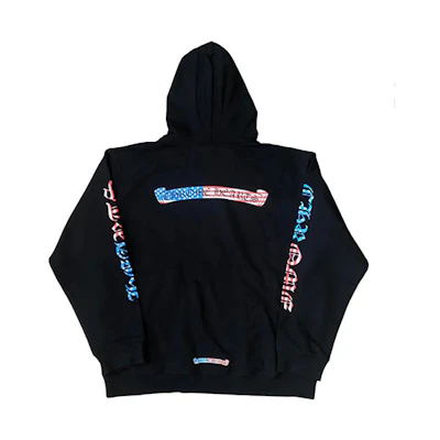 Chrome Hearts Matty Boy America Hoodie Black Red Blue Scroll Logo Sweatshirt CH-604