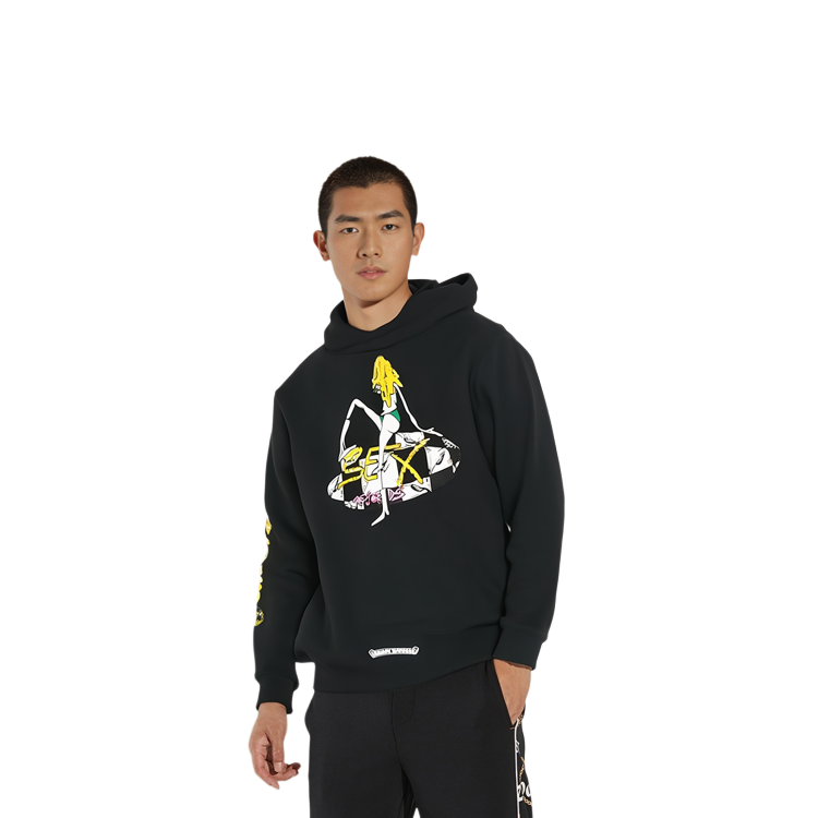 Lookbook Chrome Hearts Hoodie Unisex Negro con Estampado Sex Records. CH-20222155