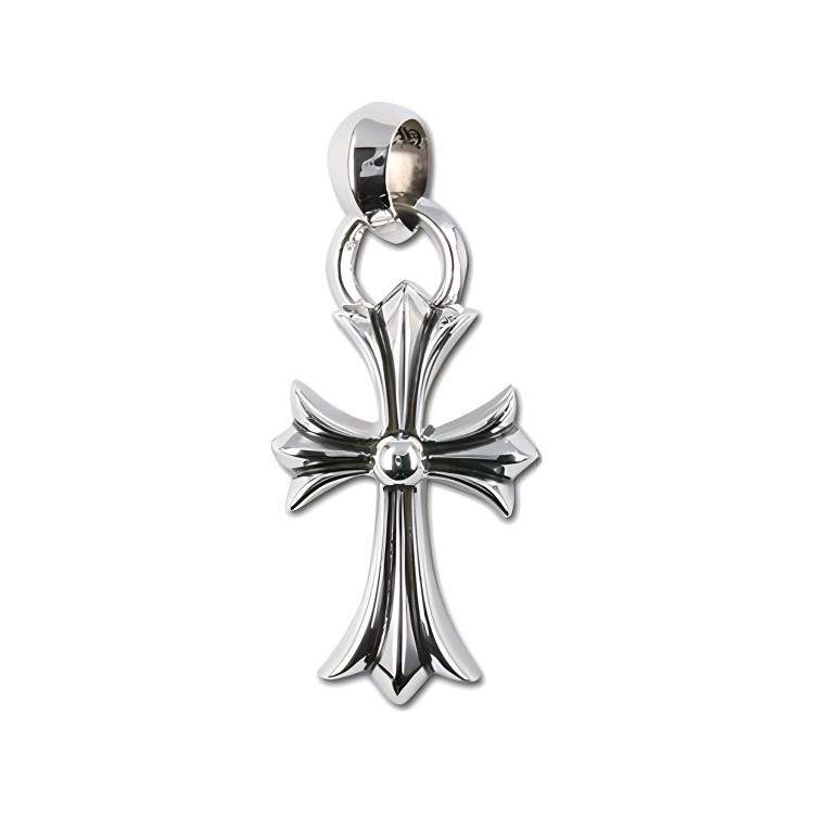 Chrome Hearts Medium Cross Classic Pendant Silver 925 Silver Necklace Unisex CH-DZ-289