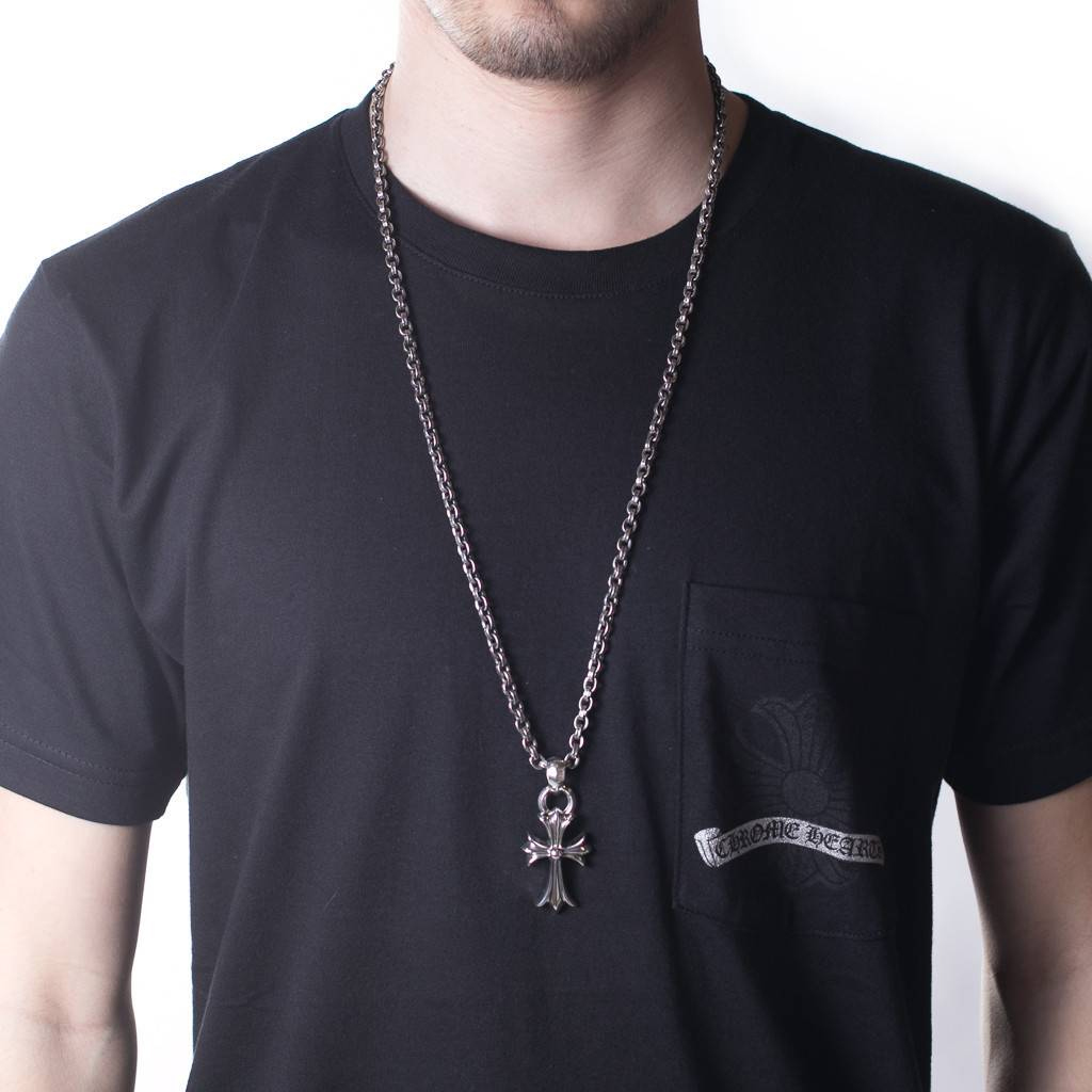 Details for Collar Unisex Chrome Hearts Colgante Cruz Mediana Plata 925 Clásico. CH-DZ-289